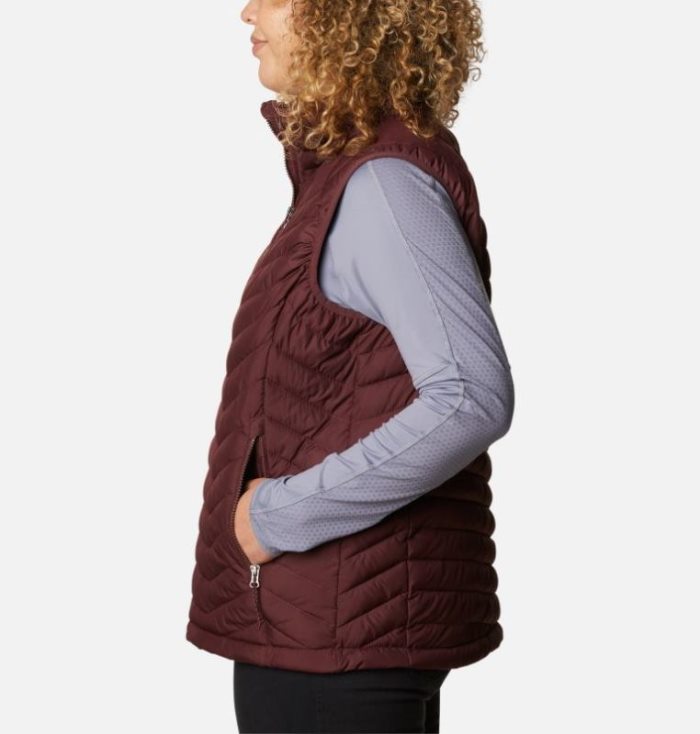 Coletes Columbia Powder Lite™ Vest Feminino Vermelhas Escuro Portugal | 156913-YU7P