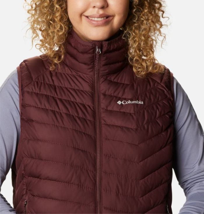 Coletes Columbia Powder Lite™ Vest Feminino Vermelhas Escuro Portugal | 156913-YU7P