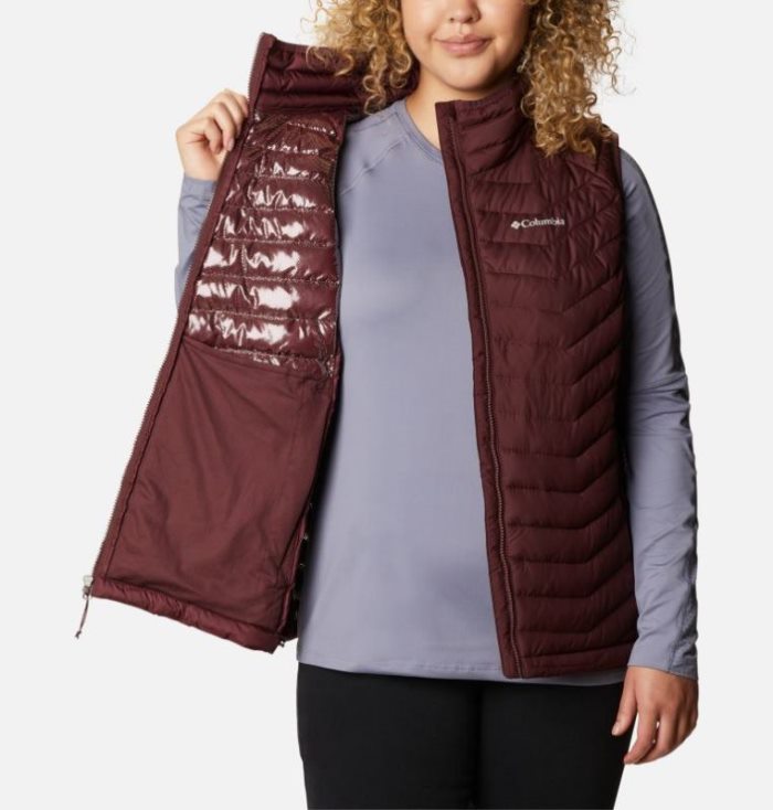 Coletes Columbia Powder Lite™ Vest Feminino Vermelhas Escuro Portugal | 156913-YU7P