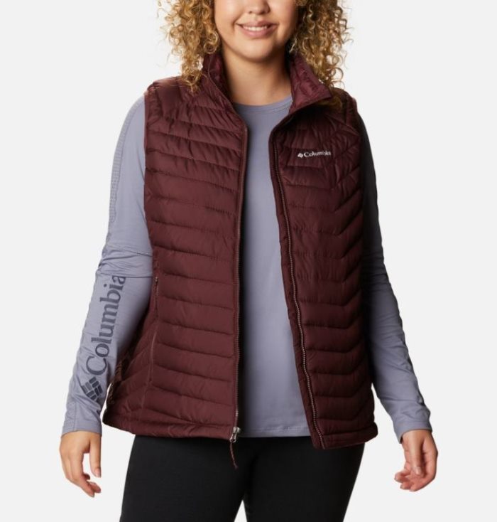 Coletes Columbia Powder Lite™ Vest Feminino Vermelhas Escuro Portugal | 156913-YU7P