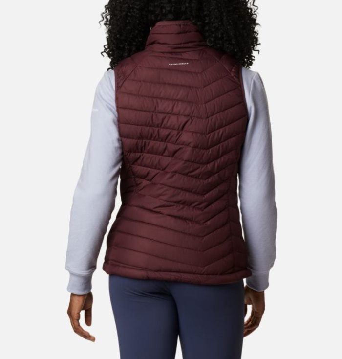 Coletes Columbia Powder Lite™ Vest Feminino Vermelhas Escuro Portugal | 168128-6E59