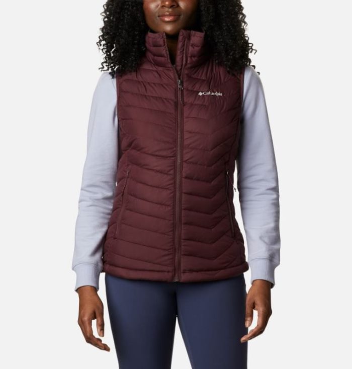 Coletes Columbia Powder Lite™ Vest Feminino Vermelhas Escuro Portugal | 168128-6E59