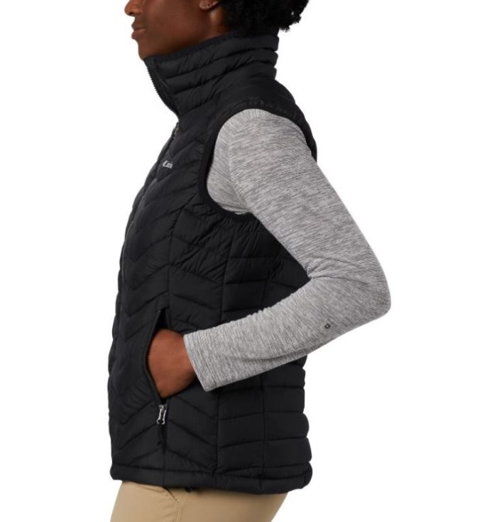 Coletes Columbia Powder Lite™ Vest Feminino Pretas Portugal | 187585-7KMY