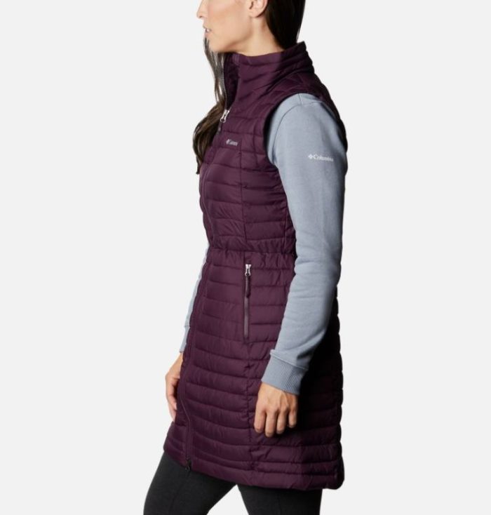 Coletes Columbia White Out™ Long Vest Feminino Bordeaux Portugal | 155610-V4RZ