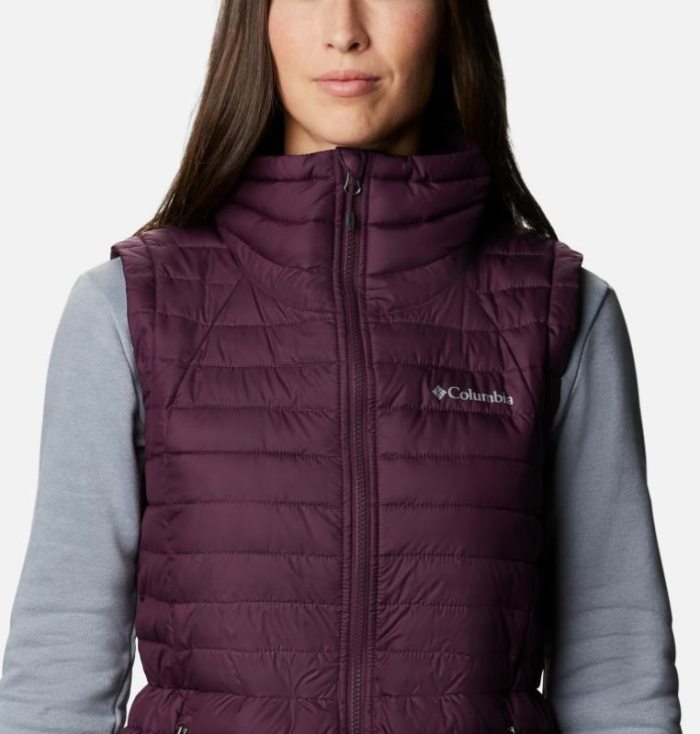 Coletes Columbia White Out™ Long Vest Feminino Bordeaux Portugal | 155610-V4RZ